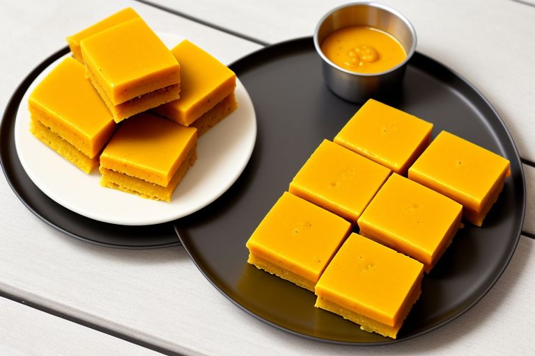 Mysore Pak, a rich and buttery Indian sweet made from gram flour and ghee